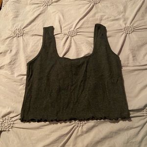 Dark grey crop top